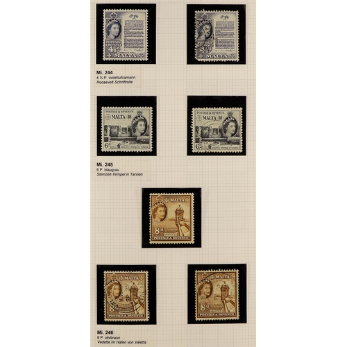 716 - MALTA 1953-2013 COLLECTION IN 4 KA-BE ALBUMS mainly never hinged mint (and few used), largely comple... 