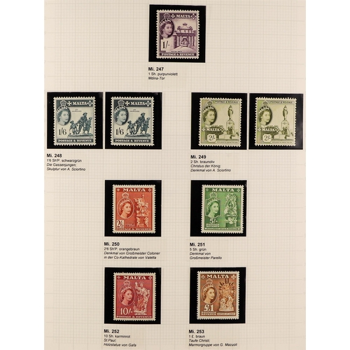 716 - MALTA 1953-2013 COLLECTION IN 4 KA-BE ALBUMS mainly never hinged mint (and few used), largely comple... 