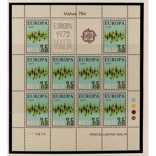 716 - MALTA 1953-2013 COLLECTION IN 4 KA-BE ALBUMS mainly never hinged mint (and few used), largely comple... 