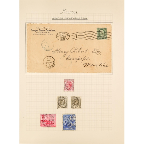 722 - MAURITIUS POSTMARKS COLLECTION. in an album, with postmarks on late QV to early QEII period stamps &... 