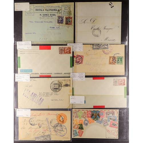 723 - MEXICO 1860's-1960's COVERS RANGE an American dealers stock (P.T.S.A. $2050+) incl. pre stamp, aerog... 