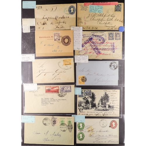 723 - MEXICO 1860's-1960's COVERS RANGE an American dealers stock (P.T.S.A. $2050+) incl. pre stamp, aerog... 