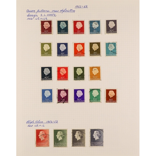 746 - NETHERLANDS 1891-1966 USED COLLECTION in an album, incl. 1891 Wilhelmina to 1g violet & 1894 to 1g b... 