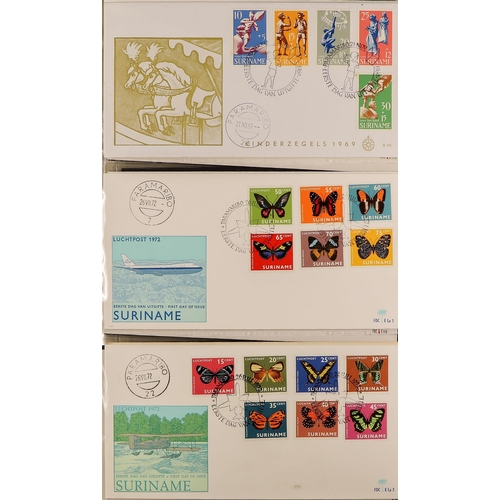 748 - NETHERLAND COLONIES COLONIES A small box filled with stamps & covers from Suriname, Curacao & Antill... 