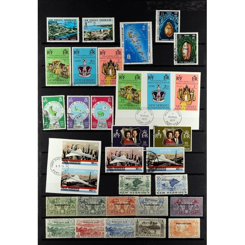 752 - NEW HEBRIDES ENGLISH 1908-78 used collection incl. 1908 values to 1s, 1910 set, 1911 Arms set to 1s,... 