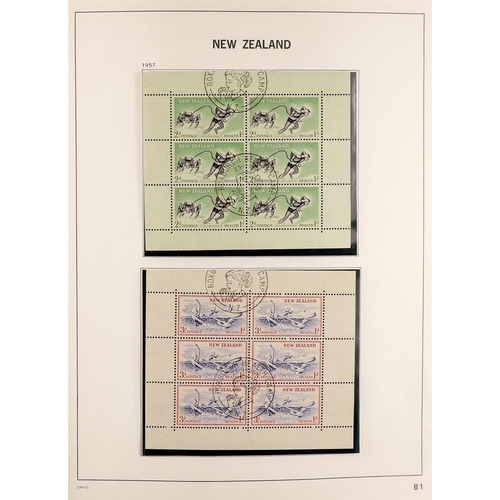 769 - NEW ZEALAND 1957-95 MINIATURE SHEETS FINE USED COLLECTION in a DAVO printed album, with a complete b... 