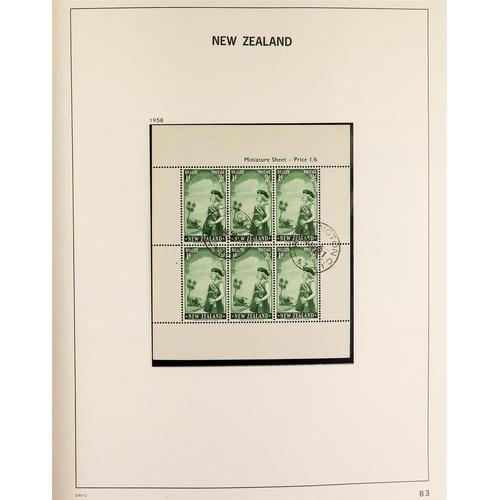 769 - NEW ZEALAND 1957-95 MINIATURE SHEETS FINE USED COLLECTION in a DAVO printed album, with a complete b... 