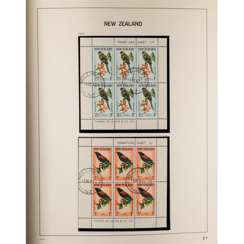 769 - NEW ZEALAND 1957-95 MINIATURE SHEETS FINE USED COLLECTION in a DAVO printed album, with a complete b... 