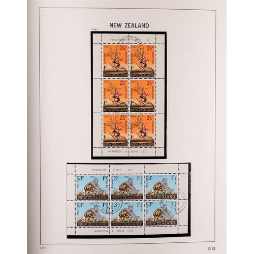 769 - NEW ZEALAND 1957-95 MINIATURE SHEETS FINE USED COLLECTION in a DAVO printed album, with a complete b... 