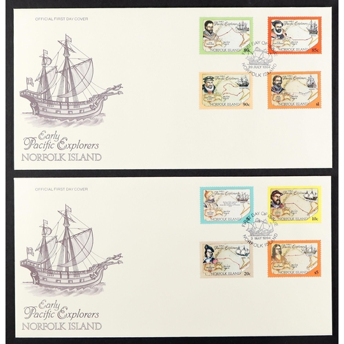 777 - NORFOLK IS. 1994-2012 FIRST DAY COVERS collection of all different illustrated unaddressed covers in... 