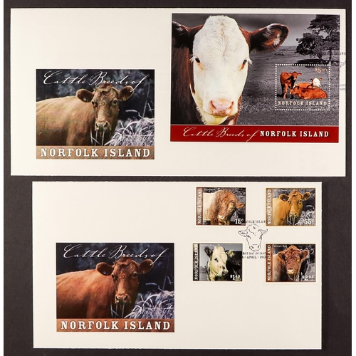 777 - NORFOLK IS. 1994-2012 FIRST DAY COVERS collection of all different illustrated unaddressed covers in... 