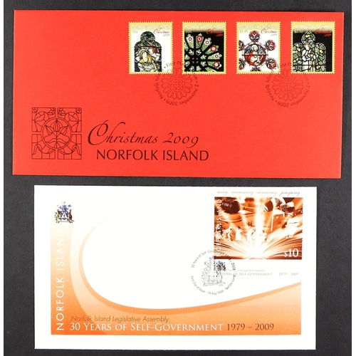 777 - NORFOLK IS. 1994-2012 FIRST DAY COVERS collection of all different illustrated unaddressed covers in... 