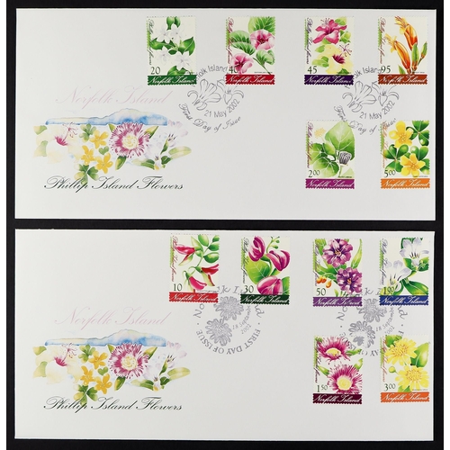 777 - NORFOLK IS. 1994-2012 FIRST DAY COVERS collection of all different illustrated unaddressed covers in... 