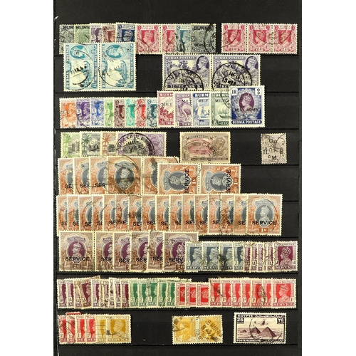 80 - COLLECTIONS & ACCUMULATIONS BRITISH COMMONWEALTH an accumulation of album pages, stock pages in a bi... 