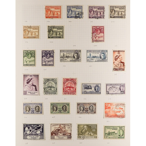 944 - TURKS & CAICOS IS. 1867-1971 COLLECTION mainly used incl. 1867 1d & 1s used, 1873-79 1d used, 1881 4... 