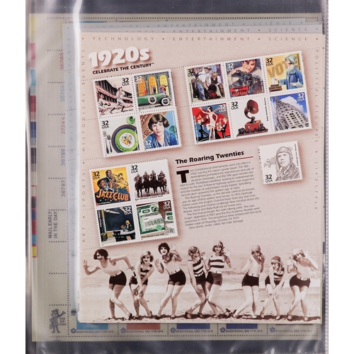 955 - UNITED STATES COMMEMORATIVE SHEETLETS 1976-2000's never hinged mint range incl. 1999 