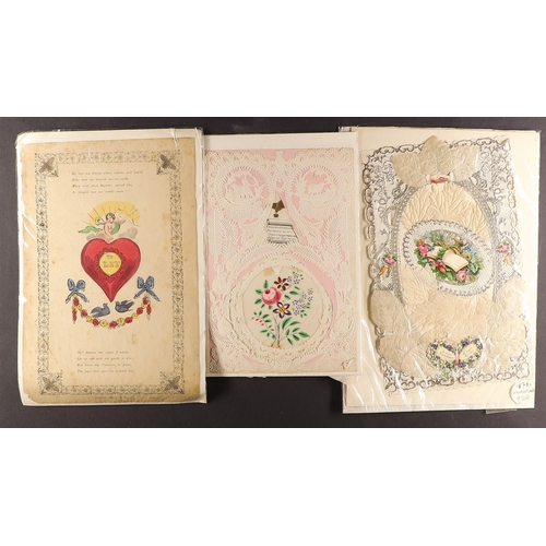 956 - UNITED STATES VALENTINES CARDS & COVERS. A premium group of 19th Century items, many achingly beauti... 