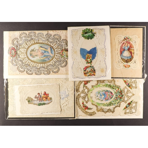 956 - UNITED STATES VALENTINES CARDS & COVERS. A premium group of 19th Century items, many achingly beauti... 