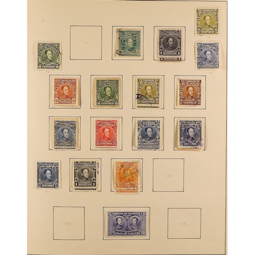 959 - VENEZUELA 1859-1961 COLLECTION IN AN ALBUM with mint and used incl. 1859-1870 imperf types (6); 1871... 