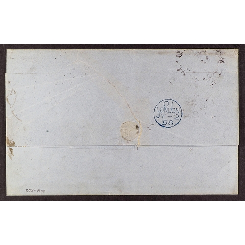 962 - VENEZUELA BRITISH POST OFFICE AT PORTO CABELLO 1858 (June) wrapper to London, showing a fine 