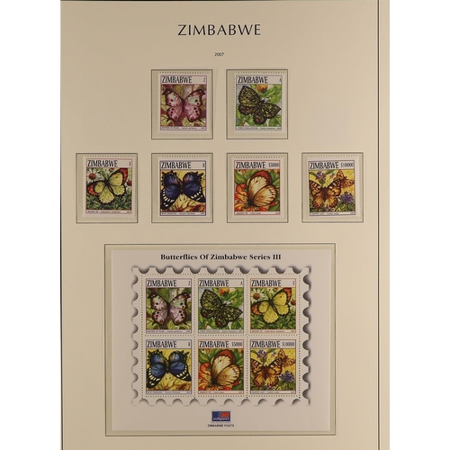 966 - ZIMBABWE 1980-2011 NEVER HINGED MINT COLLECTION in a Lighthouse hingeless album with slip case to 20... 