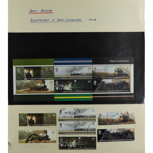 975 - GREAT BRITAIN RAILWAYS 1970's-2000's collection of stamps, covers, cards, presentation packs and som... 