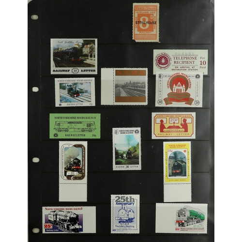 975 - GREAT BRITAIN RAILWAYS 1970's-2000's collection of stamps, covers, cards, presentation packs and som... 