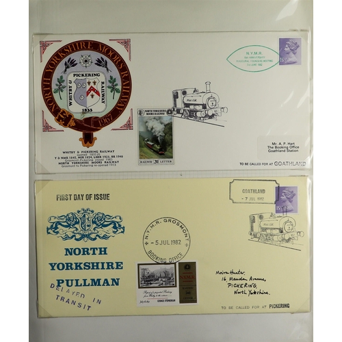 975 - GREAT BRITAIN RAILWAYS 1970's-2000's collection of stamps, covers, cards, presentation packs and som... 