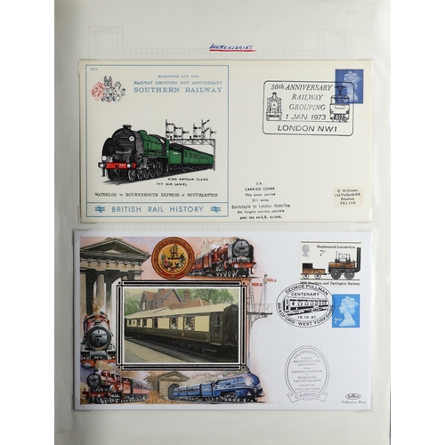 975 - GREAT BRITAIN RAILWAYS 1970's-2000's collection of stamps, covers, cards, presentation packs and som... 