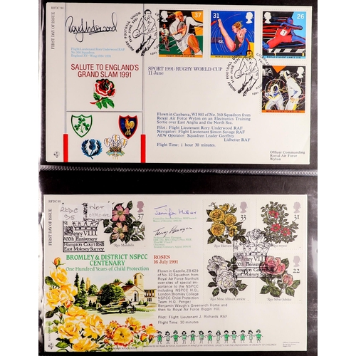 978 - GREAT BRITAIN AUTOGRAPHED RFDC COVERS COLLECTION 1981-92 incl. Peter Jarvis, Rory Underwood, (69 cov... 