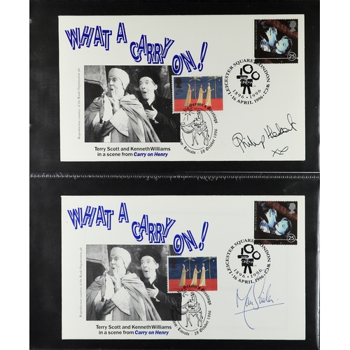 980 - GREAT BRITAIN AUTOGRAPHED COVERS COLLECTION Films collection of covers titled Carry On, This Sportin... 