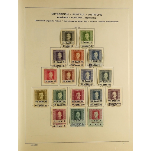 114 - AUSTRIA 1850-1970 COLLECTION of both mint and used issues in a Schaubek album, incl. Newspaper stamp... 