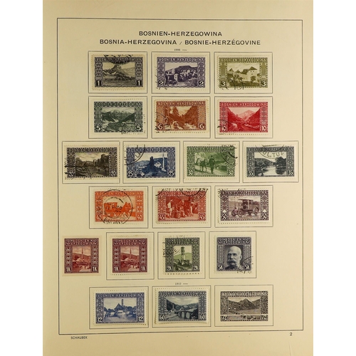 114 - AUSTRIA 1850-1970 COLLECTION of both mint and used issues in a Schaubek album, incl. Newspaper stamp... 