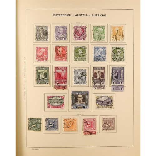 114 - AUSTRIA 1850-1970 COLLECTION of both mint and used issues in a Schaubek album, incl. Newspaper stamp... 