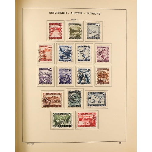 114 - AUSTRIA 1850-1970 COLLECTION of both mint and used issues in a Schaubek album, incl. Newspaper stamp... 