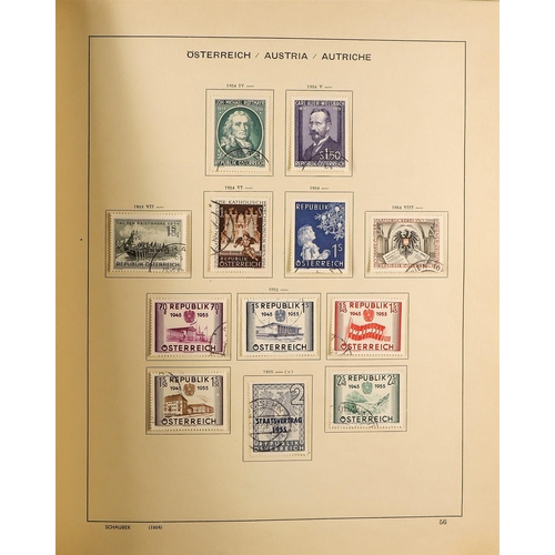 114 - AUSTRIA 1850-1970 COLLECTION of both mint and used issues in a Schaubek album, incl. Newspaper stamp... 