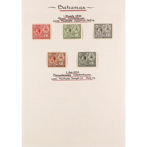 118 - BAHAMAS 1901-35 MINT COLLECTION incl. Staircase types, 1912-19 set to 1s plus some shades, 1917-1919... 