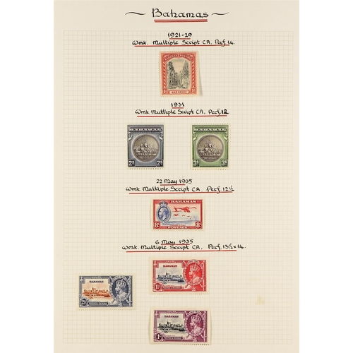 118 - BAHAMAS 1901-35 MINT COLLECTION incl. Staircase types, 1912-19 set to 1s plus some shades, 1917-1919... 