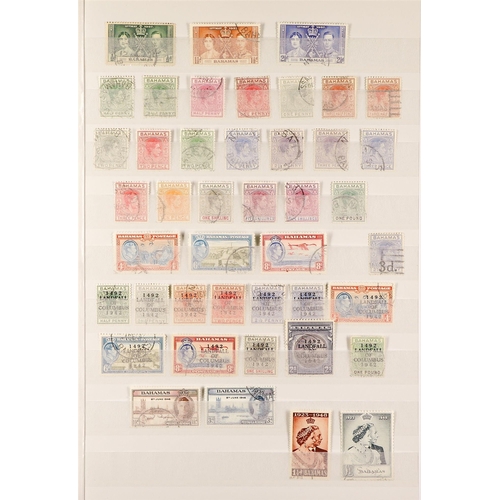 120 - BAHAMAS 1937-52 USED COLLECTION incl. 1938-52 set with some shade interest, 1942 