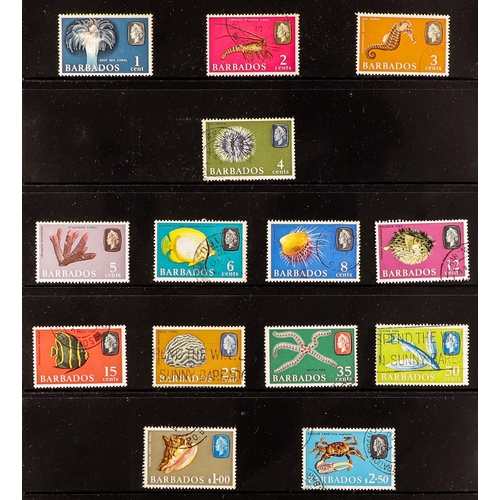 130 - BARBADOS 1937-65 COMPLETE USED SG 245/335. plus 1938-47 additional listed perfs. and 1947 1d on 2d a... 