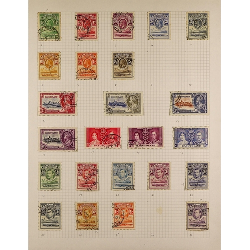 132 - BASUTOLAND 1933-67 USED COLLECTION incl. 1933 set to 2s6d, 1935 Jubilee set, 1938 most to 5s, 1948 W... 