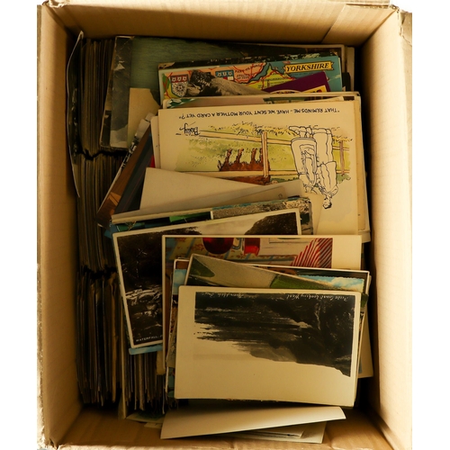 14 - PICTURE POSTCARDS in two cartons, largely early 1900's UK views, a high percentage are used, some be... 