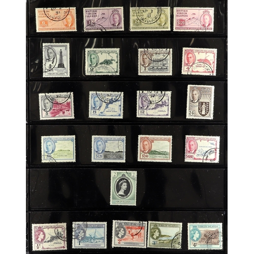 148 - BR. VIRGIN IS. 1937-65 FINE USED COLLECTION incl. 1938-47 set, 1949 Wedding set, 1952 set, 1956-62 s... 