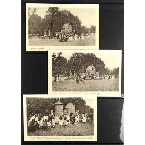 15 - ROMSEY AND WINCHESTER PAGEANTS picture postcards 1907-1908 all different (18 cards)