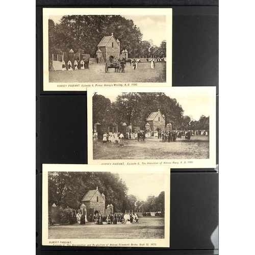 15 - ROMSEY AND WINCHESTER PAGEANTS picture postcards 1907-1908 all different (18 cards)