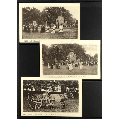 15 - ROMSEY AND WINCHESTER PAGEANTS picture postcards 1907-1908 all different (18 cards)