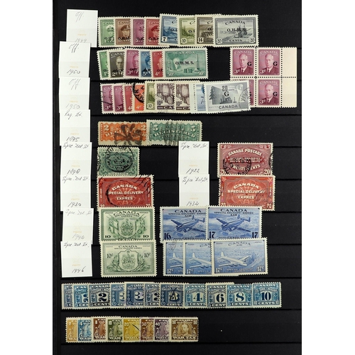 219 - CANADA 1859-1952 COLLECTION of mint and used stamps incl. 1859 1c, 5c, 12½c & 17c used, 1868-90 Larg... 