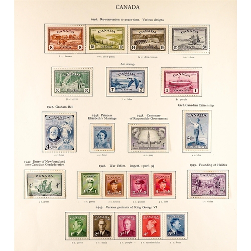 221 - CANADA 1937-49 mint collection on New Age printed leaves, incl. 1937 set to $1, War Effort etc. (60+... 