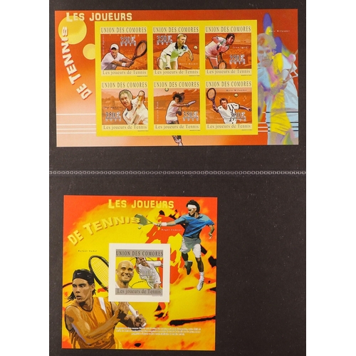 237 - COMORES 2010 Sports se-tenant sheetlets IMPERF plus the miniature sheets IMPERF, Yvert 1975/2124 ND ... 