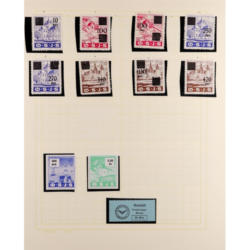 259 - DENMARK LOCAL RAILWAY COMPANY STAMPS OSTSJAELLANDSKE JERNBANESELSKAB (O.S.J.S.) 1940 to 1970's ALL D... 